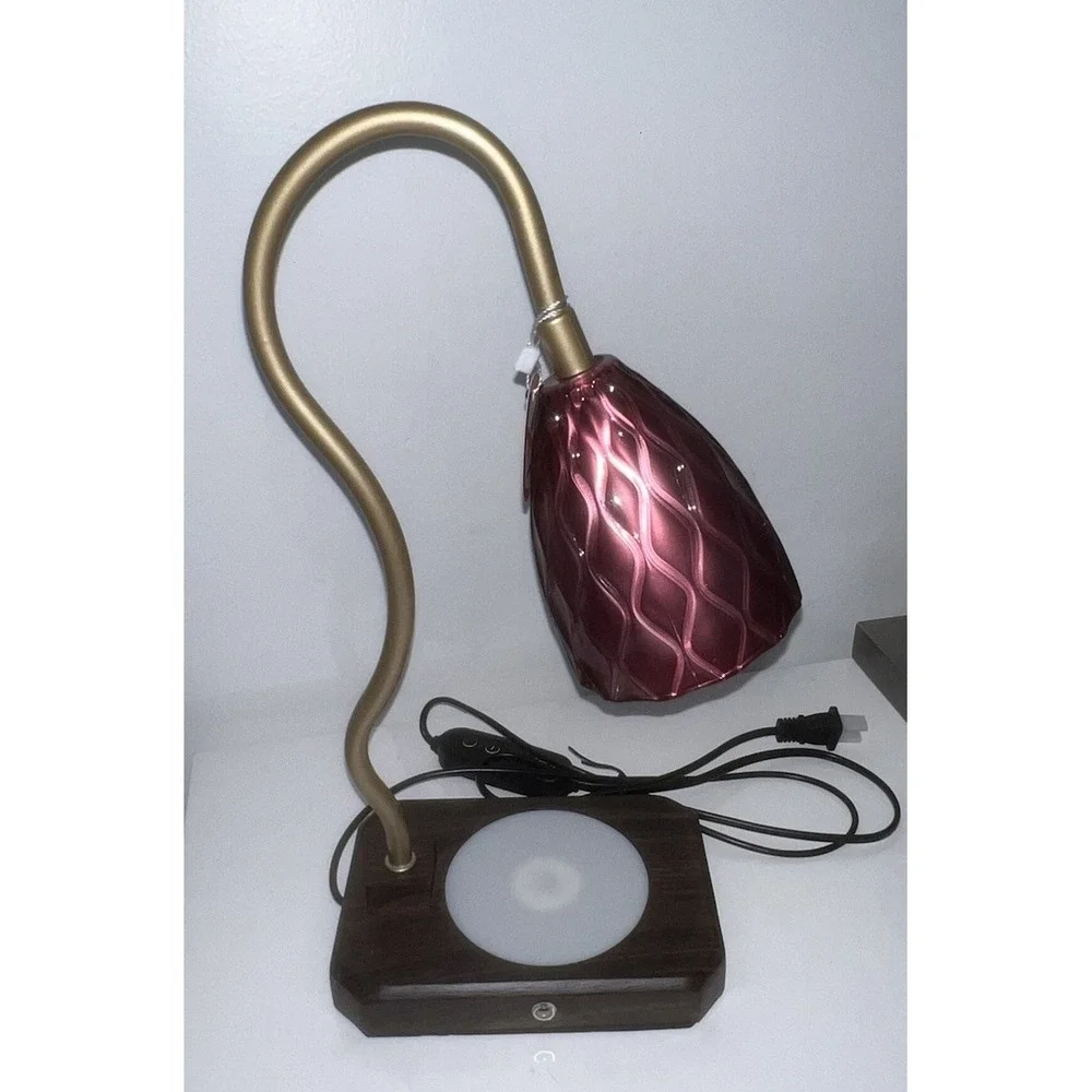 (b34/32)new Crystal Candle Warmer Lamp with Real Rose Quartz ( Oil Not Include)